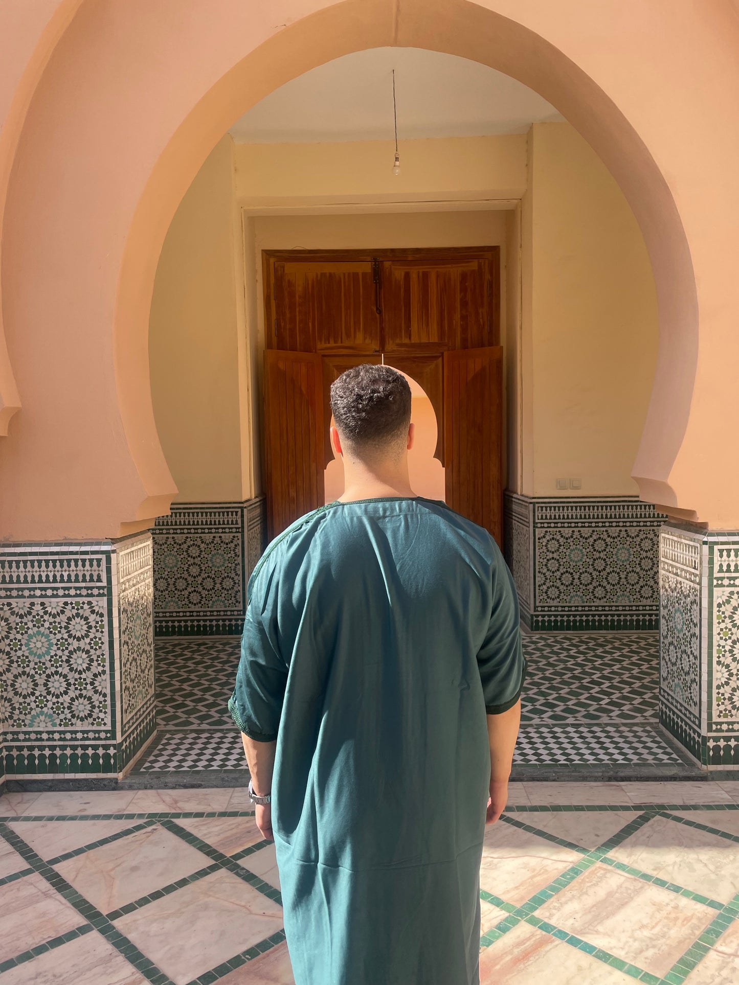 Herren Abaya in dunkelgrün