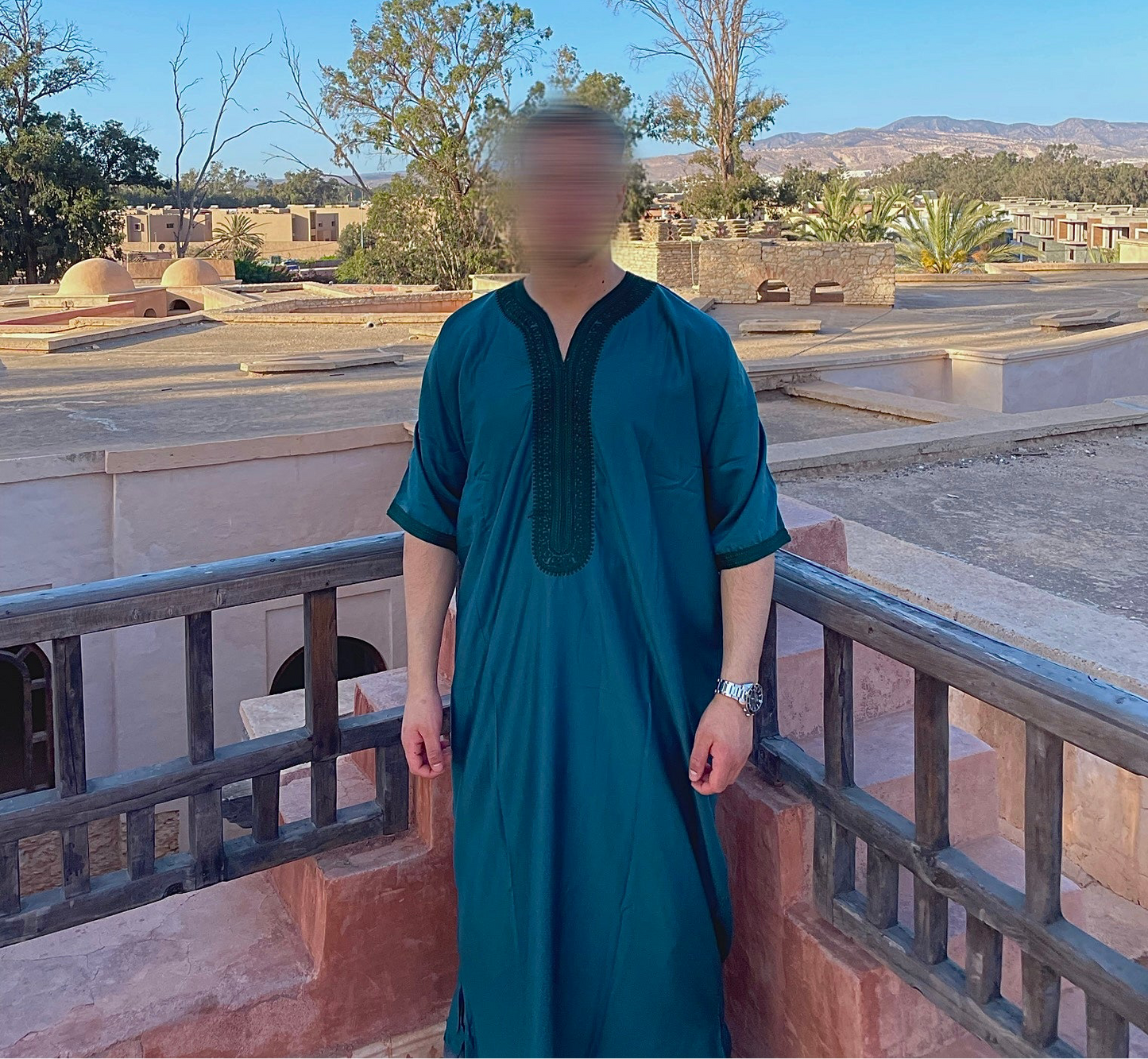 Herren Abaya in dunkelgrün